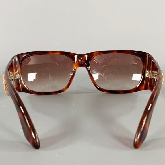 EMMANUELLE KHANH Brown Multicolour Studded Acetate Sunglasses main image 5